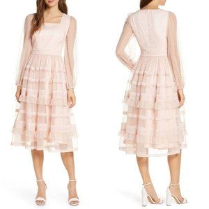 Sold Out Rachel Parcell from Nordstrom Tiered Ruffle Lace Midi Dress